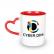 Caneca Porcelana Alça de Coração