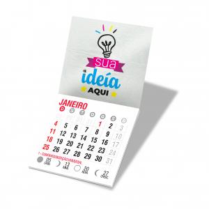 Imã com calendário - 40un. Couchê 5x5cm 4x0 Impressão a laser Brilho  