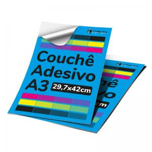 Adesivo Couchê A3 Couche 140gr 33x48 4x0   