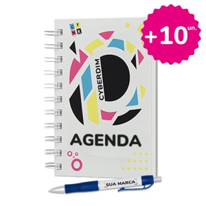 Agenda A5 - 14x20 - 2026 - 10 + Brinde Miolo Sulfite 75g P&B 14x20   Wire-O 