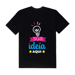 Camiseta Algodão com Estampa (cores) Algodão 21x29,7 4x4 Estampa DTF  