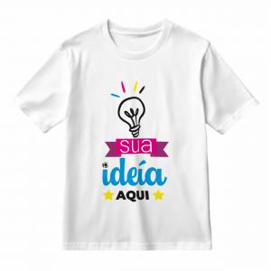 Camiseta Poliester com Estampa Poliester 21x29,7 4x4 Sublimação  
