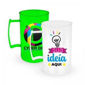 Caneca Chopp Acrílica Translucido e Sólido      