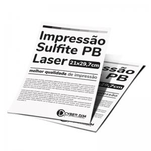 Impressão Laser Papel Sulfite A4 - Preto e Branco Sulfite 21x29,7    