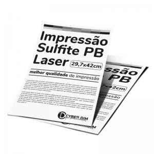 Impressão Laser Papel Sulfite A3 - Preto e Branco Sulfite 29,7x42    
