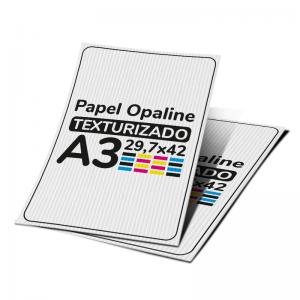IMPRESSÃO OPALINE TEXTURIZADO A3  29,7x42 Frente e Verso Colorido   