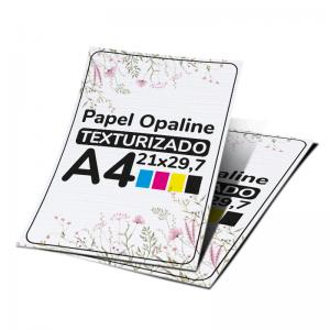 IMPRESSÃO OPALINE TEXTURIZADO A4  21x29,7 Frente e Verso Colorido Telado  