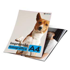 Impressão Foto A4 Papel Gloss Premium 21x29,7 4x0 Brilho  